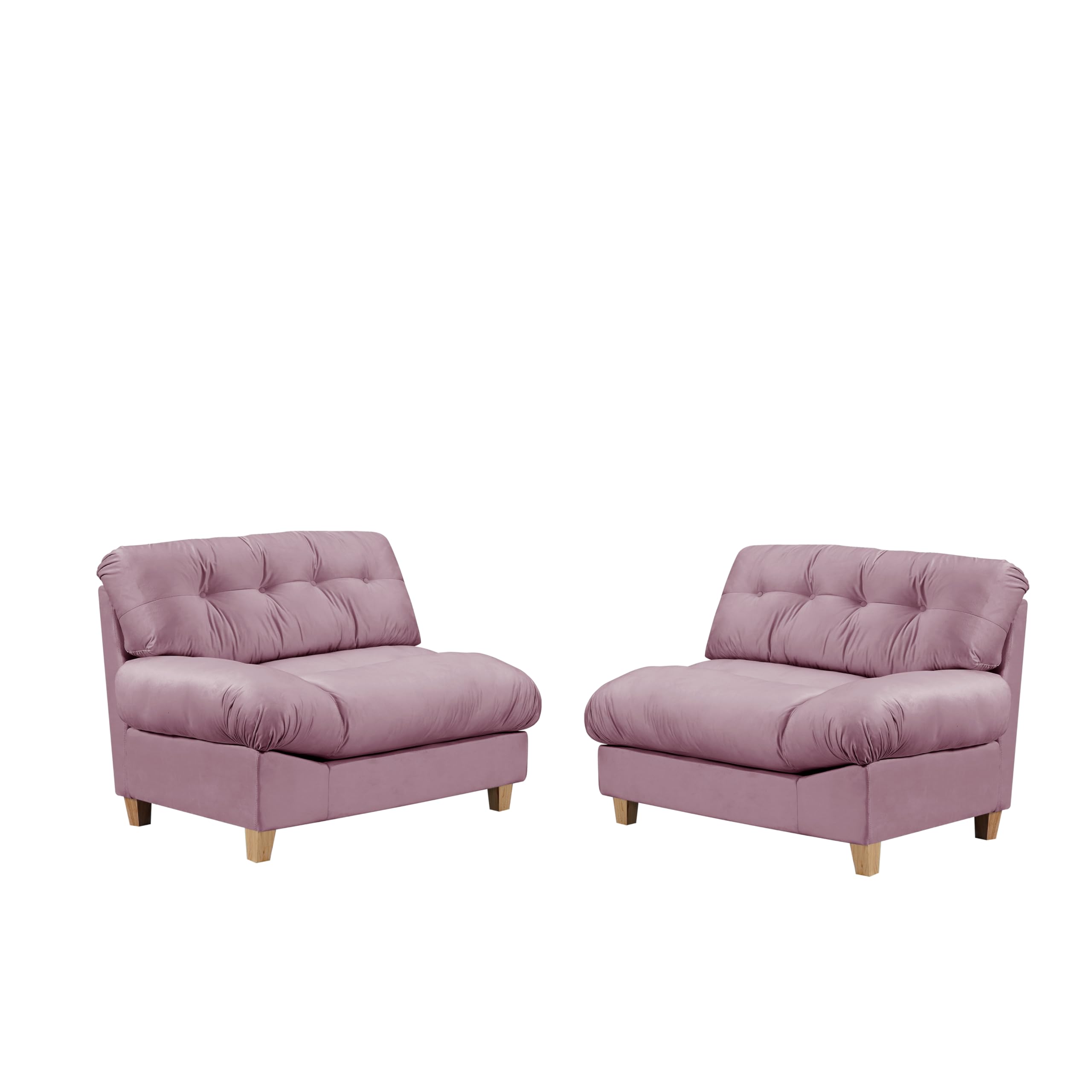 Cloud Separation Sofa, Frosted Velvet Love Seat Sofa with 2 Pillows