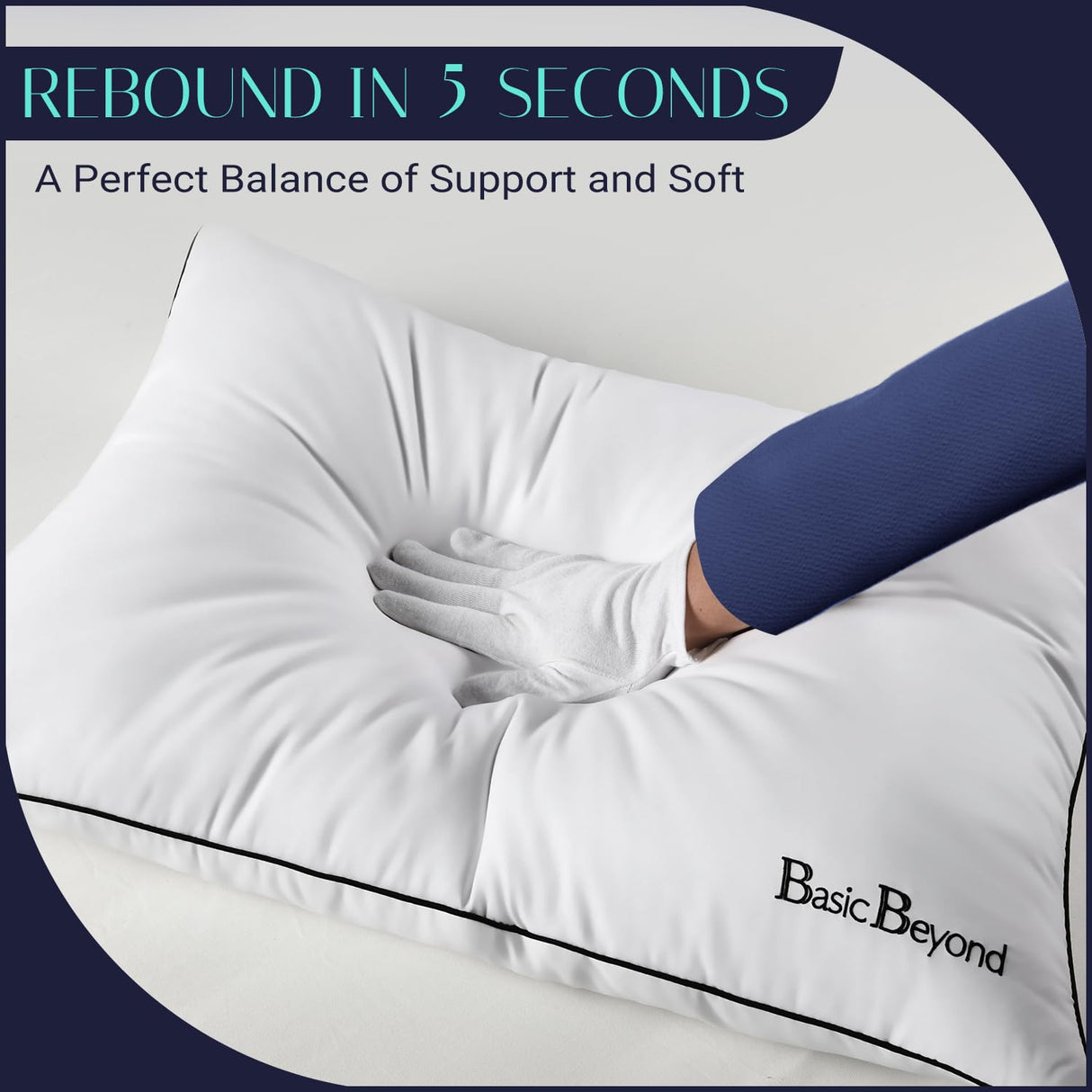 Feather Pillows Queen Size Set of 2 - Down Feather Pillows for Sleeping