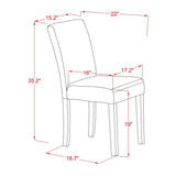 DLAB5-MAH-72 5 Piece Dinette Set for 4 Includes a Round Dining