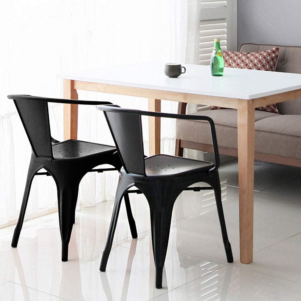 Metal Dining Chairs Set of 4 Metal Patio Chairs Metal Chairs Café Restaurant