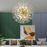 Modern Firework Chrome Crystal Chandeliers, Sputnik Dandelion Chandelier Light Fixture