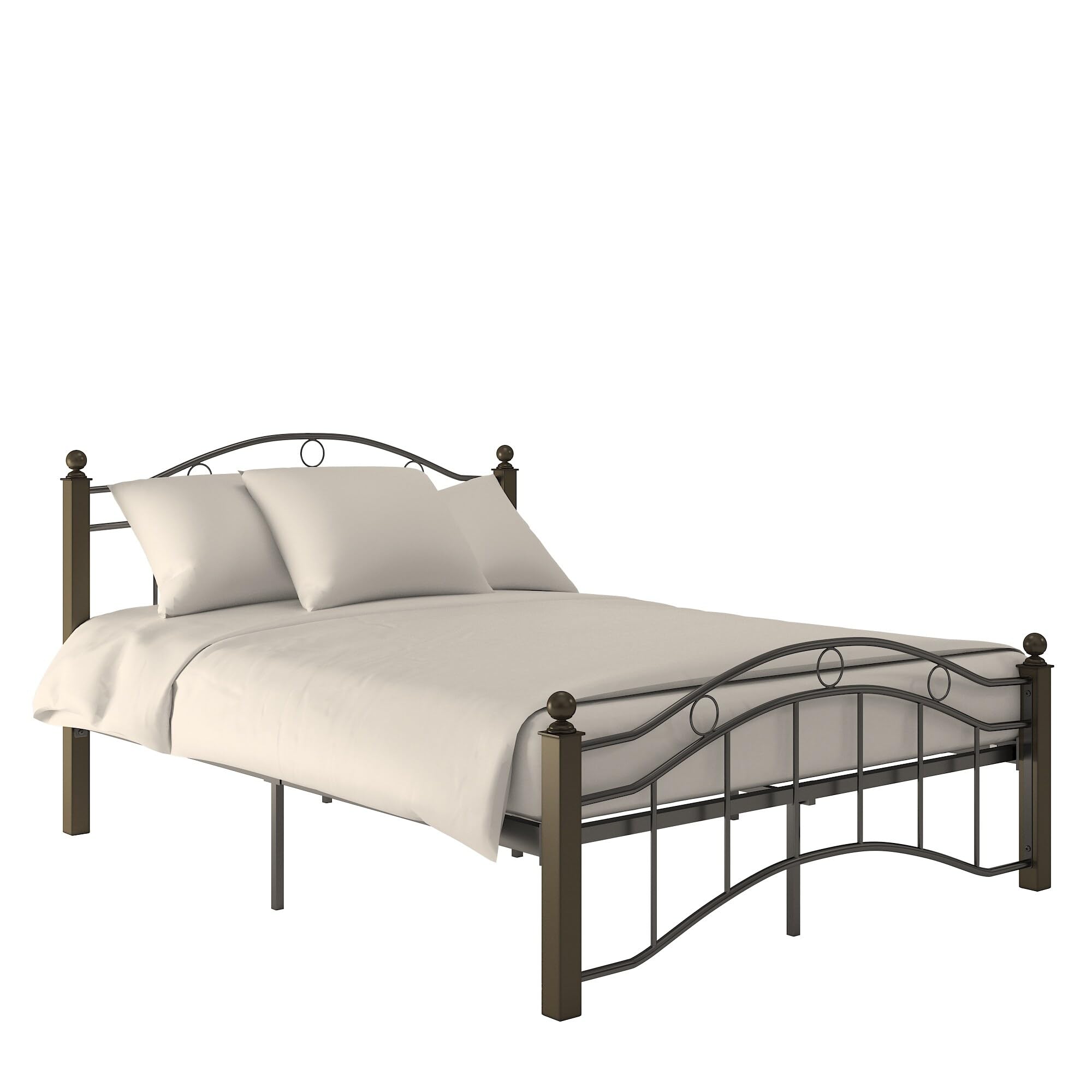 Sadie Brown and Black Metal Bed by Classic Brown/Black Full Bronze