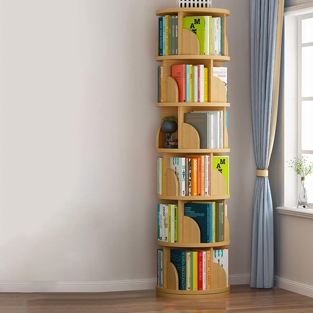 Bookcases 360° Rotatable Bookshelf, Large, Height Adjustable Bookshelf