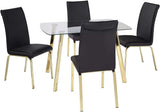 Target Marketing Systems Uptown 5-Piece Dining Top with Upholstered Parsons,