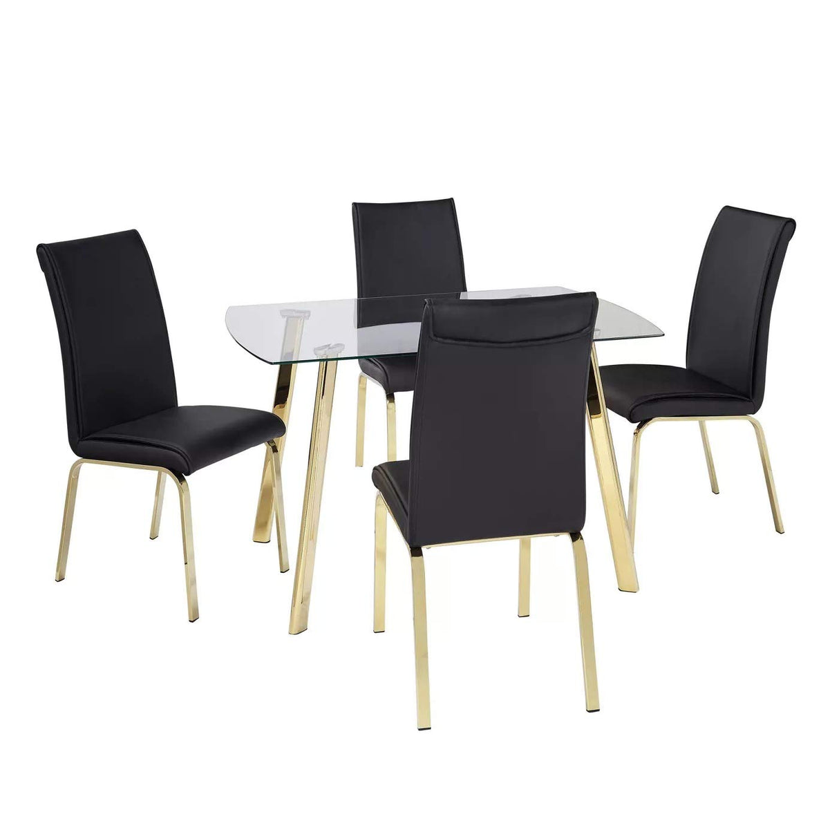 Target Marketing Systems Uptown 5-Piece Dining Top with Upholstered Parsons,