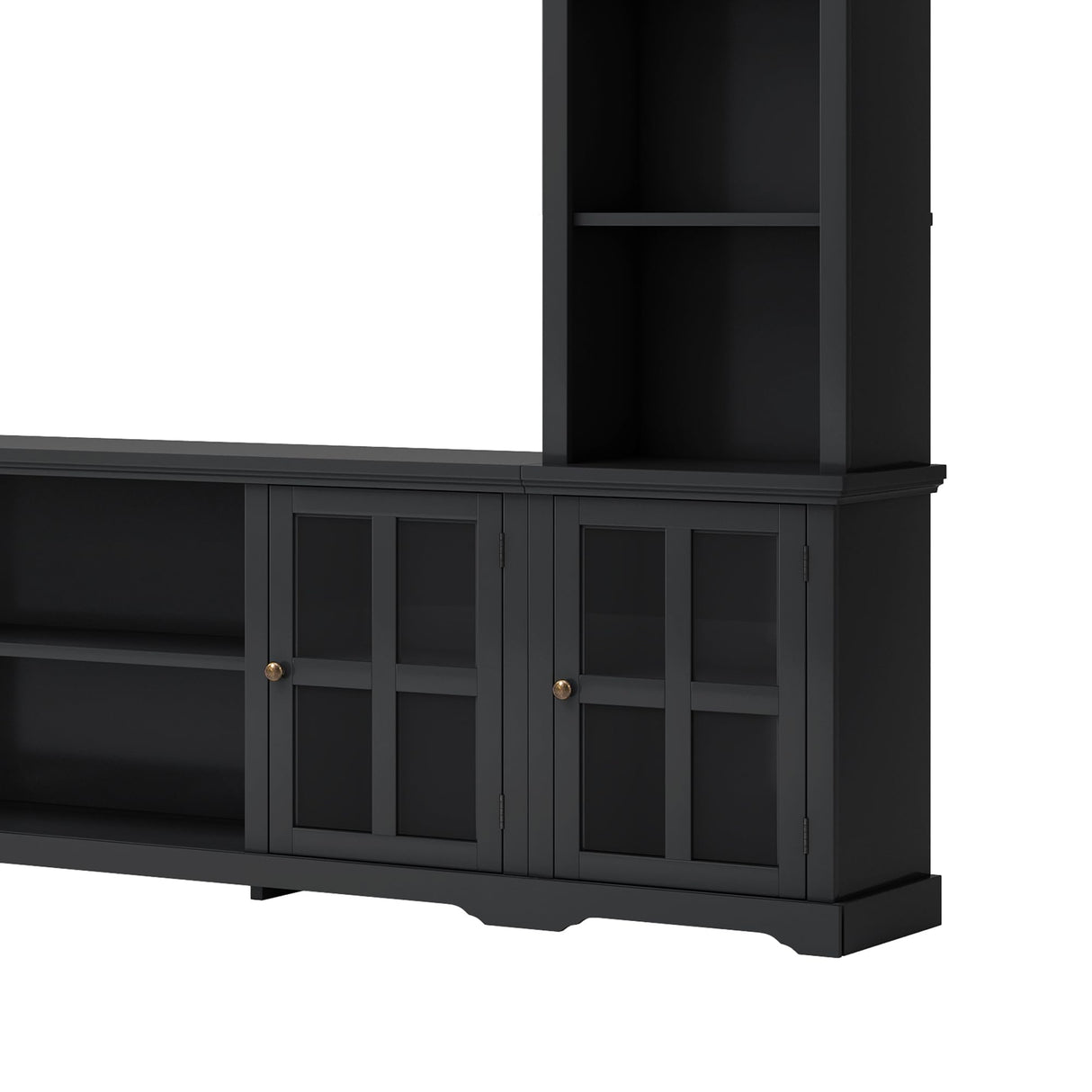 Modern Television Minimalism Style Entertainment Wall Unit with Bridge