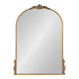 Myrcelle Traditional Arched Mirror, 25 x 33, Gold, Decorative Large Arch Mirror with Ornate Garland Detailing Along The Crown and Edges of The Frame