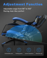Gaming Chair with Footrest - Ergonomic High Back Reclining Computer Chair
