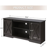 TV Stand for 65 Inch TV, Entertainment Center with Sliding Barn Door, Adjustable Storage