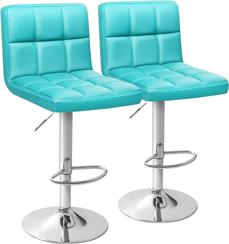 Bar Stools Modern PU Leather Adjustable Swivel Barstools