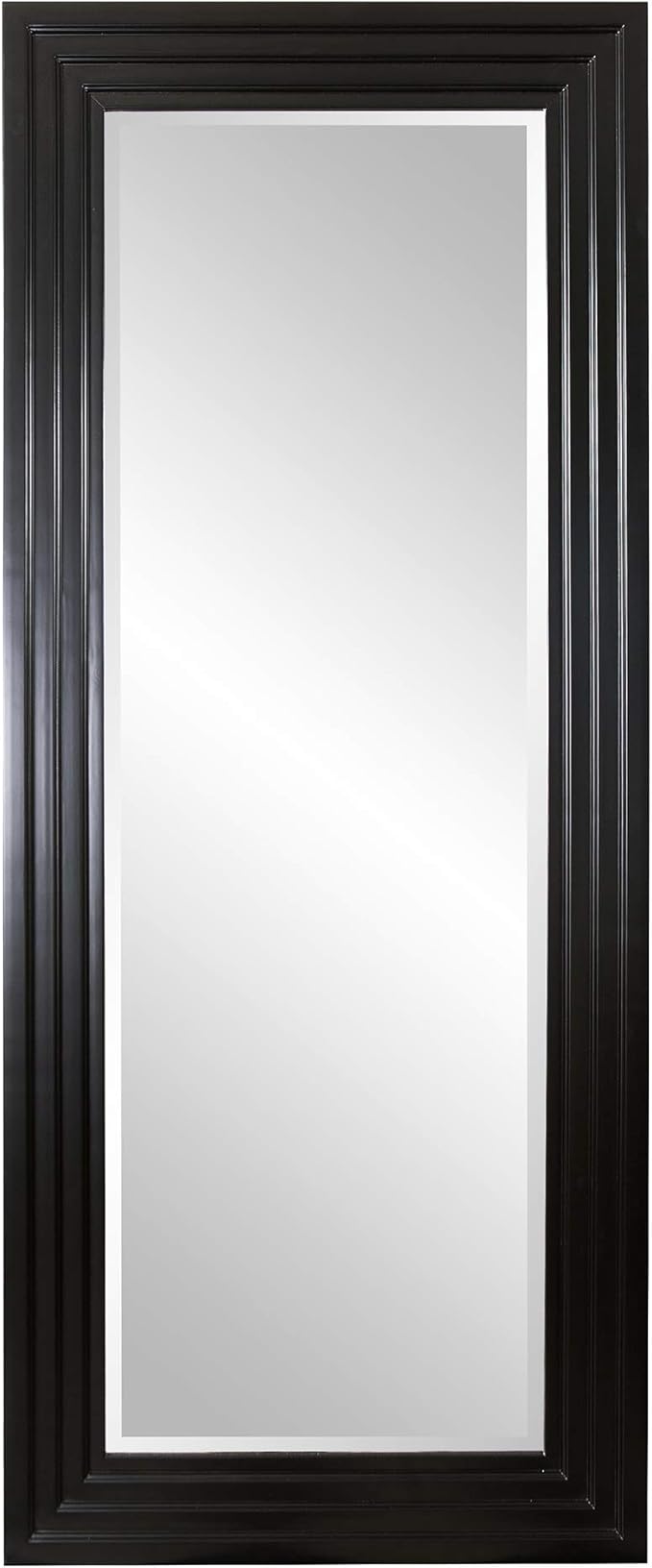 Nickel Tall Delano Mirror, Large Self Standing Full Length Rectangular