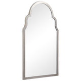 Benjara Sleek Elongated Quatrefoil Frame Mirror, Silver