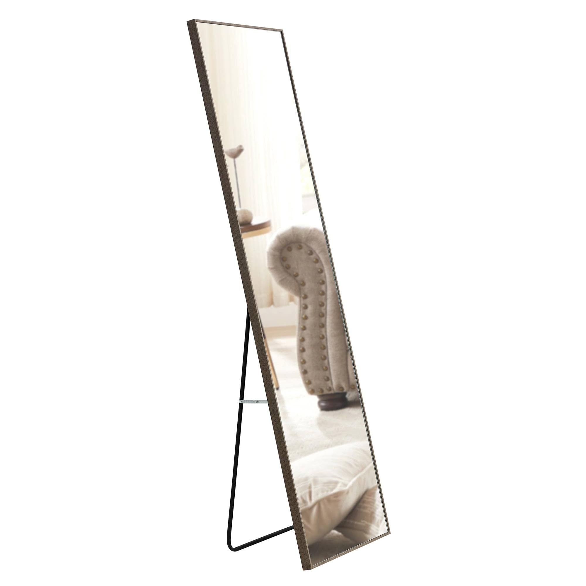 Length Floor Mirror with Solid Wood Frame