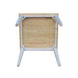 Wood Table, Dining Height, White/Natural