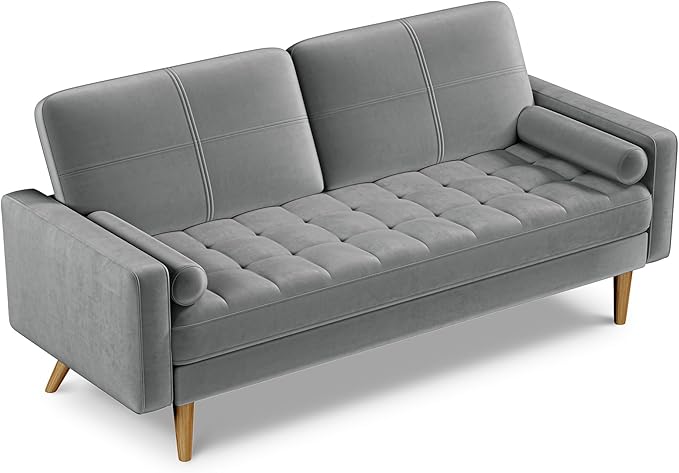 3 Seater Sofa Couch, 70 Inch Velvet Loveseat Sofa