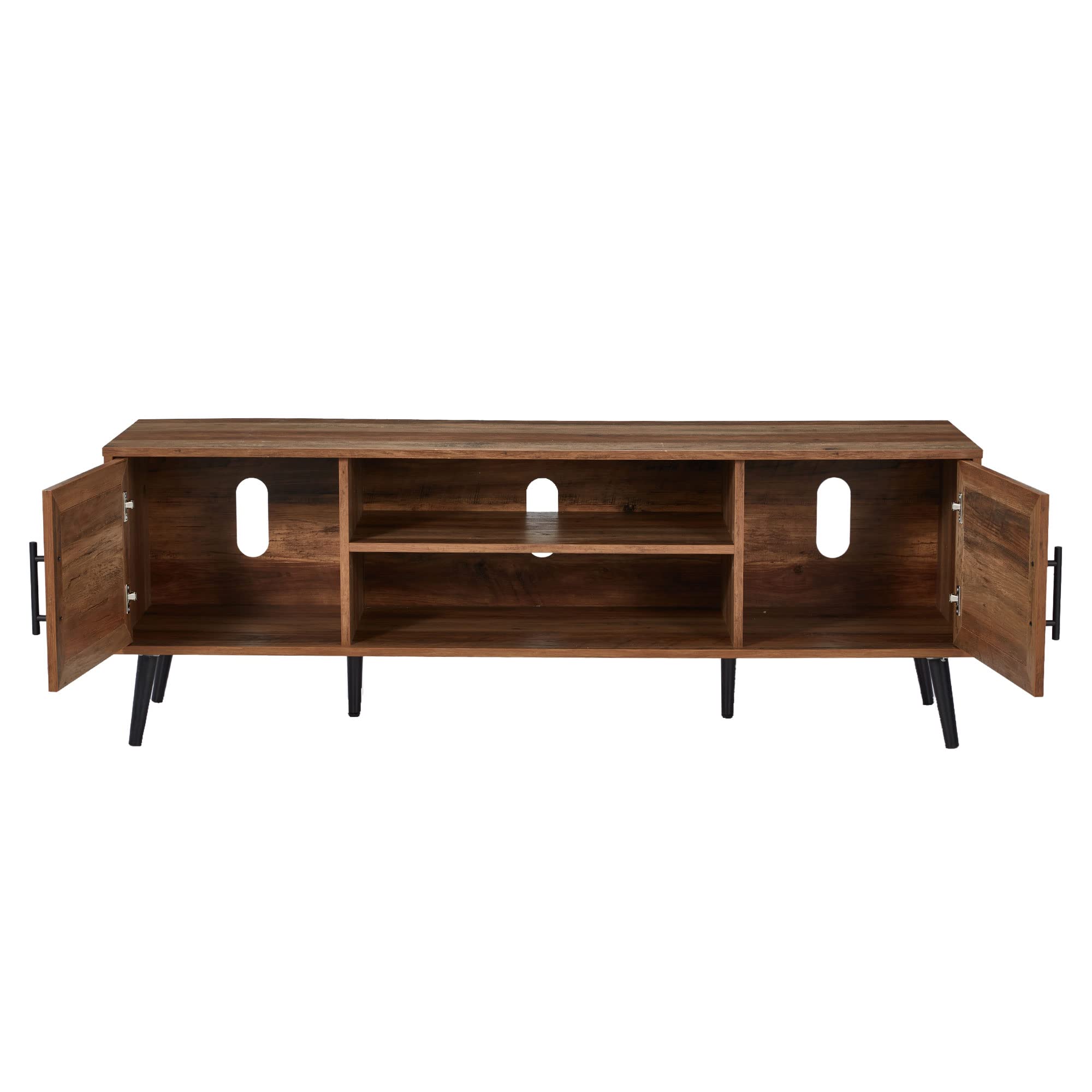 Mid Century Modern Wooden TV Stand Entertainment Center Console