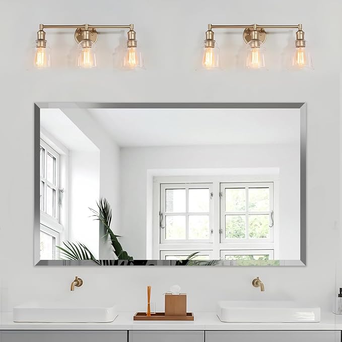 Beveled Mirror,  Beveled Frameless Mirror for Bathroom
