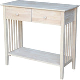 Mission Styled Server and Console Table, Unfinished