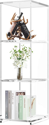 Bookcase 4-Tier, Clear Acrylic Bookshelf