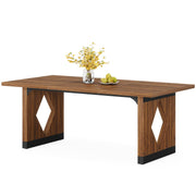 Inch Dining Table for 4-6 People, Rectangle Kitchen Table with Heavy Duty Legs, Farmhouse Wooden Dining