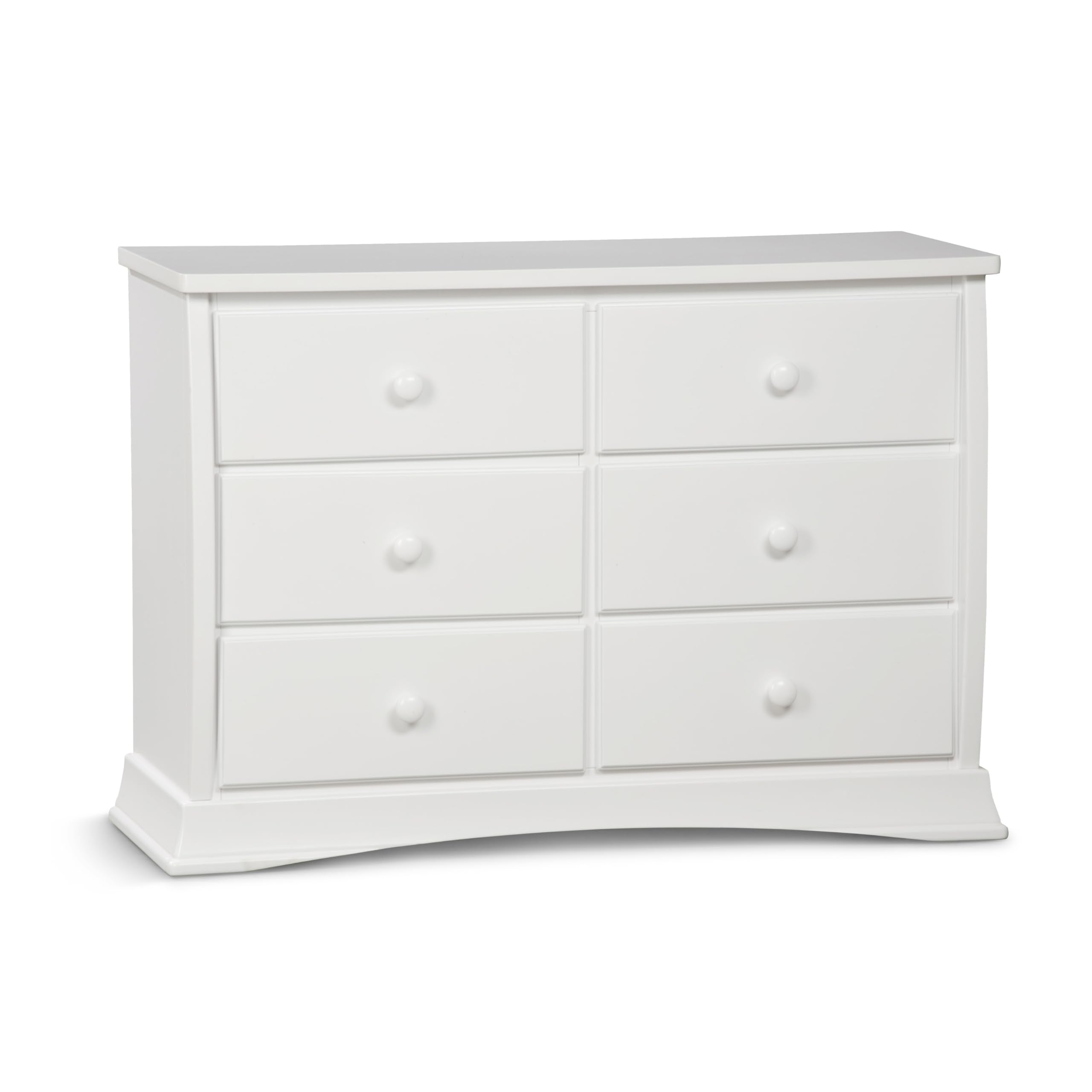 Bentley 6 Drawer Dresser with Interlocking Drawers - Greenguard Gold Certified, White