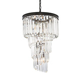 Helix Chandelier 27" with 6 Lights and Iron Finish