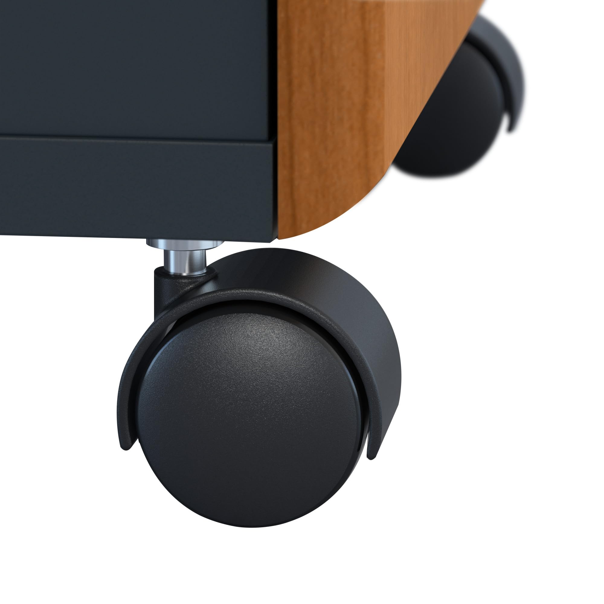 Series A 3 Drawer Mobile File Cabinet in Hansen Cherry & Galaxy -