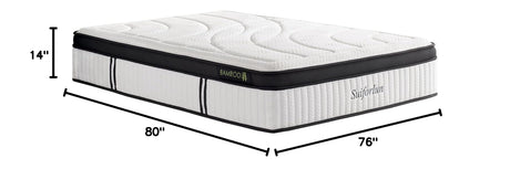 King Mattress, 14 Inch Hybrid Gel Memory Foam and Innerspring Mattress