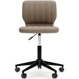 Beauenali Home Office Upholstered Swivel Desk Chair, Taupe