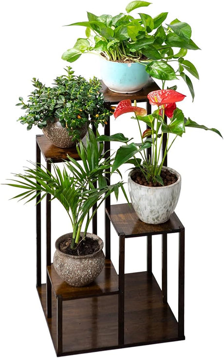 5 Tier 6 Potted Plant Stand Rack Multiple Flower Pot Holder Shelf Indoor Outdoor Planter