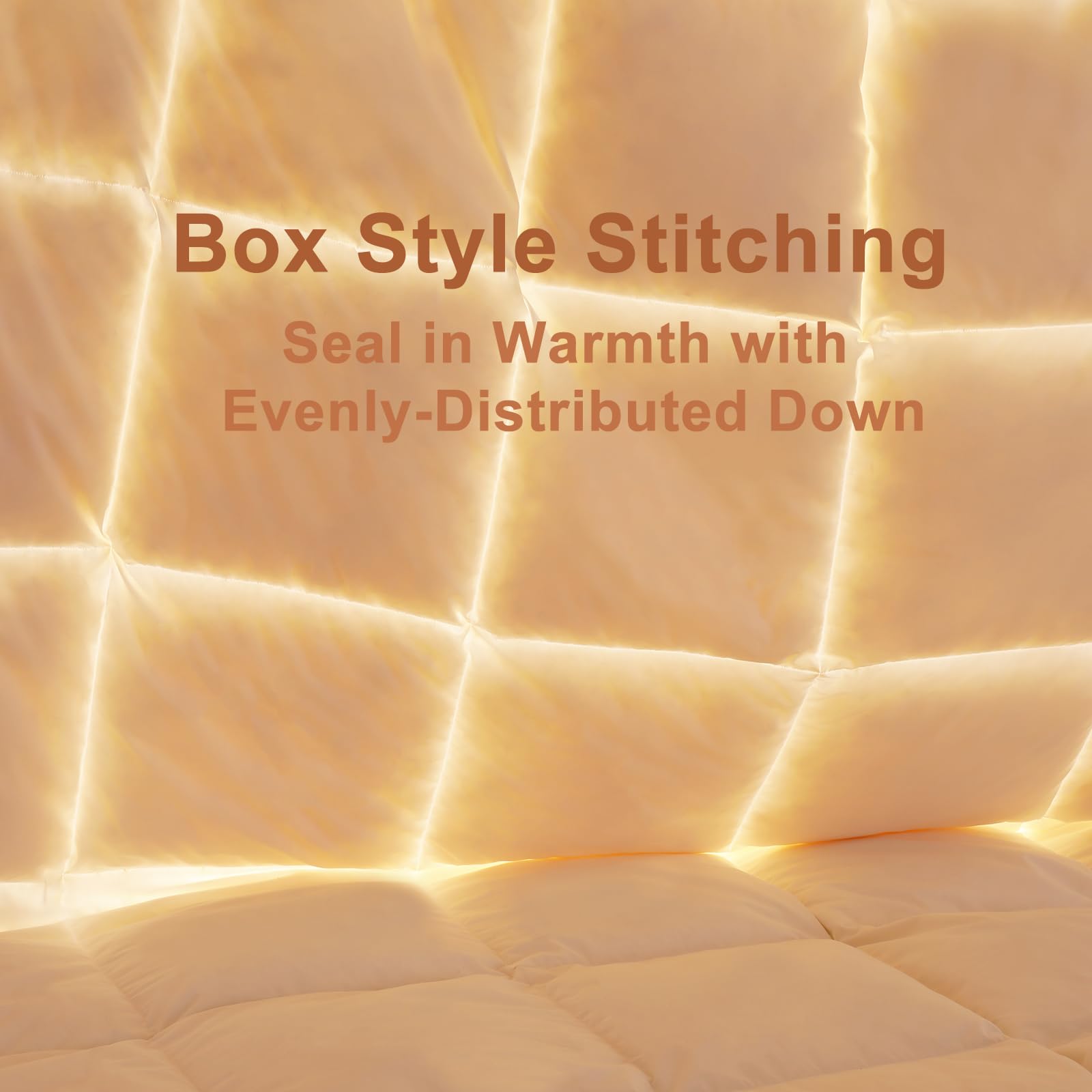 Feather Down Fiber Comforter King Size - Ultra Soft 100% Cotton Duvet Insert