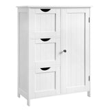 Bathroom Floor Storage Cabinet, Bathroom Storage Unit with 3 Drawers, 1 Adjustable Shelf,