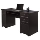 Key West 60W L Shaped Desk with 2 Drawer Mobile File Cabinet in Pure