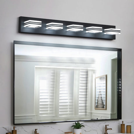 Modern Bathroom Vanity Lights with 5 LED Bulbs, Modern Wall Sconce Lighting