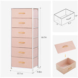 Dresser for Bedroom with 6 Drawers, Tall Dresser Vertical Storage Tower