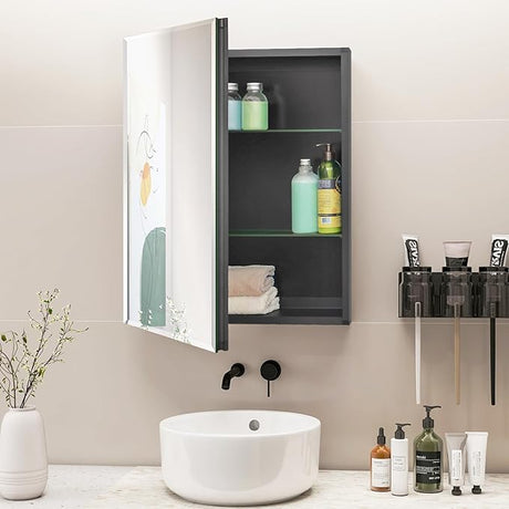 Medicine Cabinet 14 x 24 inches Mirror Size, Recessed or Surface Mount