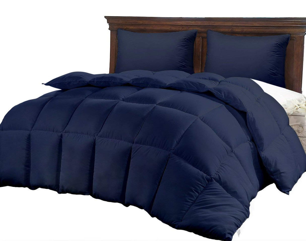 650 Thread Count 1pc Comforter (300 GSM Microfiber Fill Box Stitched) Twin Extra Long