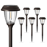 Solar Lights Outdoor 10/25 LM LED with 2 Lighting Modes, Solar Garden Lights Glass