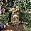 41" Tall Outdoor Rainforest Waterfall Tree Trunk Fountain with LED Lights