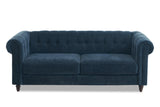 3 Seater Sofa Couch,Comfortable Upholstered Couch,81" Chesterfield Sofa with Tufted