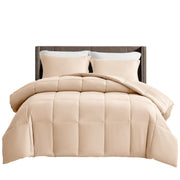 King Bed Comforter - Down Alternative Box Stitched Fluffy Comforter with Corner Tabs