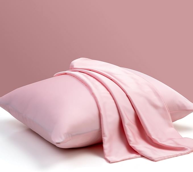 100% Mulberry Silk Pillowcase Set of 2, Queen Size Silk Pillow