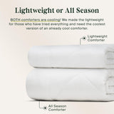 Lasuens 100% Viscose from Bamboo Comforter Queen, Cooling Duvet Insert, Down Alternative Blanket, 350 GSM All Season Summer Comforter - Soft and Fluffy Cooling Comforter for Hot Sleepers 94x90 Inches