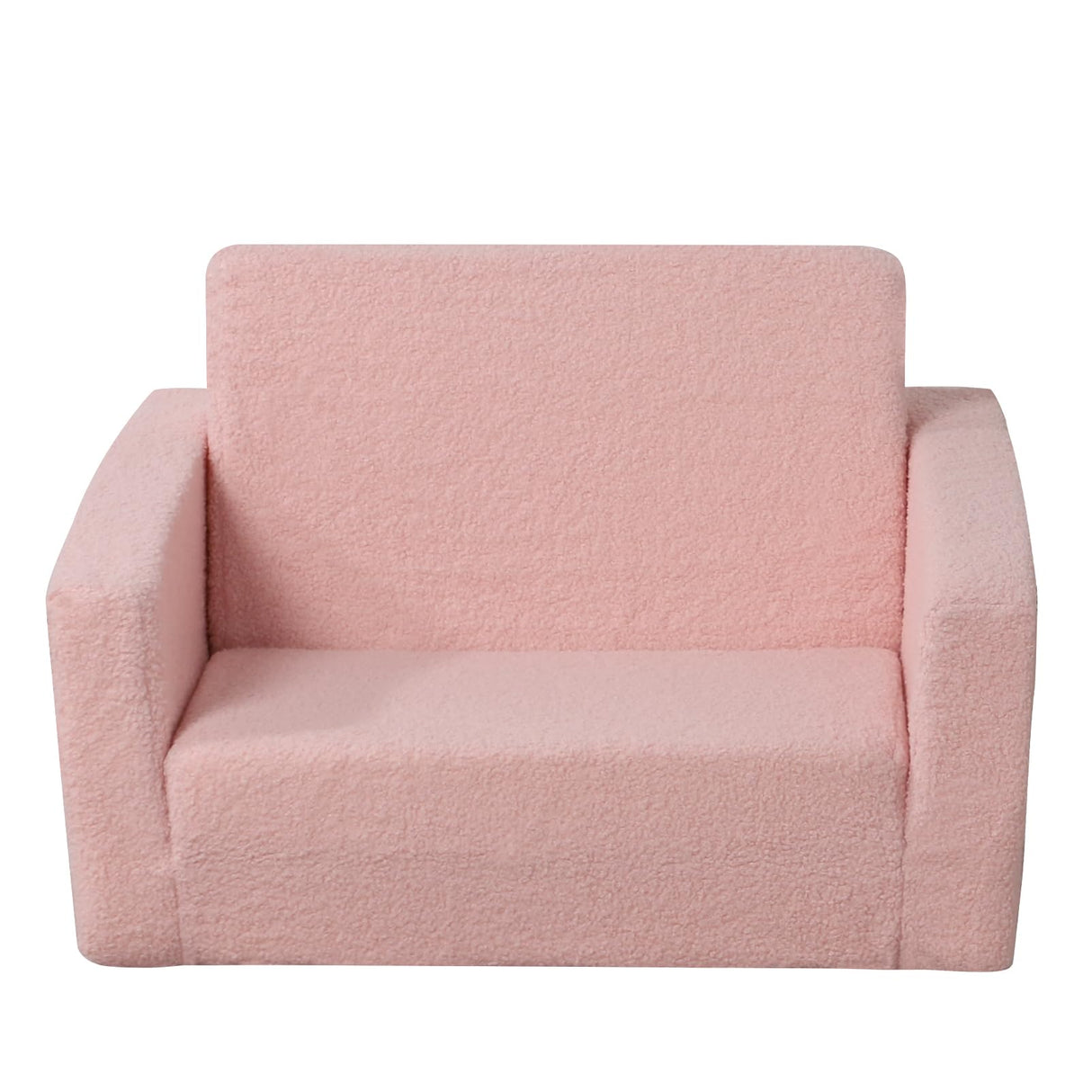 Out Foam Kid Sofa Chair,2 in 1 Convertible Sofa to Lounger for 3 Years Children,Teddy