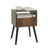 Small Nightstand Wood Bedside Table with Drawer, Modern End Table for Bedroom and Small Spaces