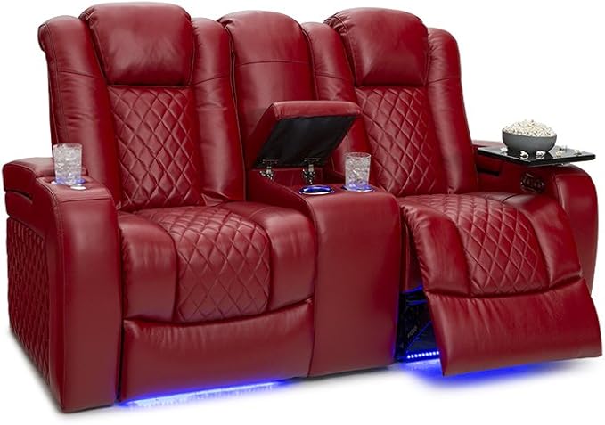 Anthem Home Theater Seating Living Room - Italian Leather - Power Recline Loveseat