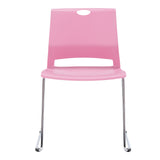 Classroom Chairs Set of 4, Pink Chairs for School, Sturdy Chairs for Clinic.