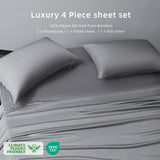 Queen Sheet Set, Rayon Derived from Bamboo, Cooling Sheets, Deep Pocket Up to 16",