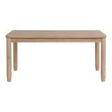 Sheil Transitional Solid Wood 64-inch Rectangular Dining Table