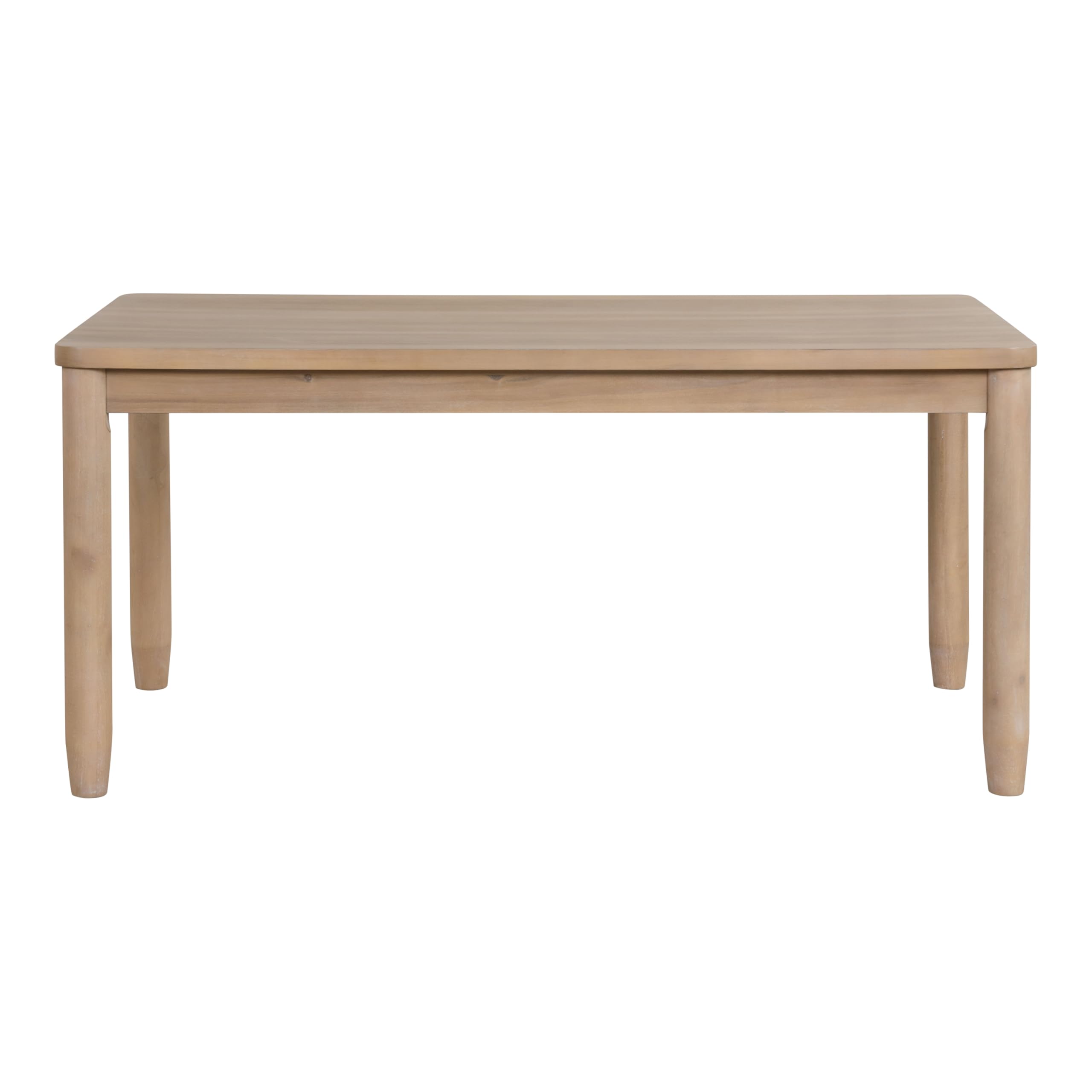 Sheil Transitional Solid Wood 64-inch Rectangular Dining Table